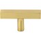 Jeffrey Alexander 2-1/4" Brushed Gold Dominique Cabinet "T" Knob 845TL-BG - alternate 4